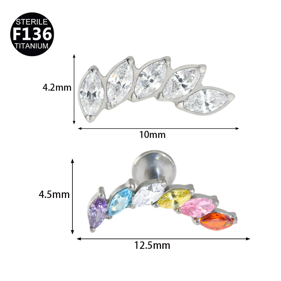 Five-Piece Stud Earrings