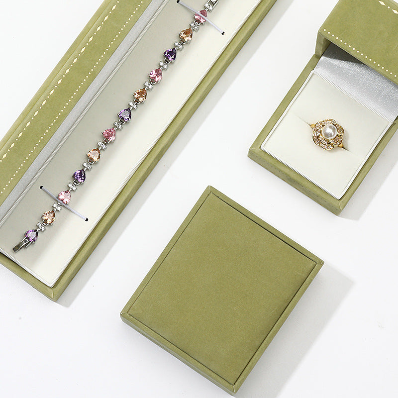 Velvet Jewelry Packaging Box with Lace Detailing