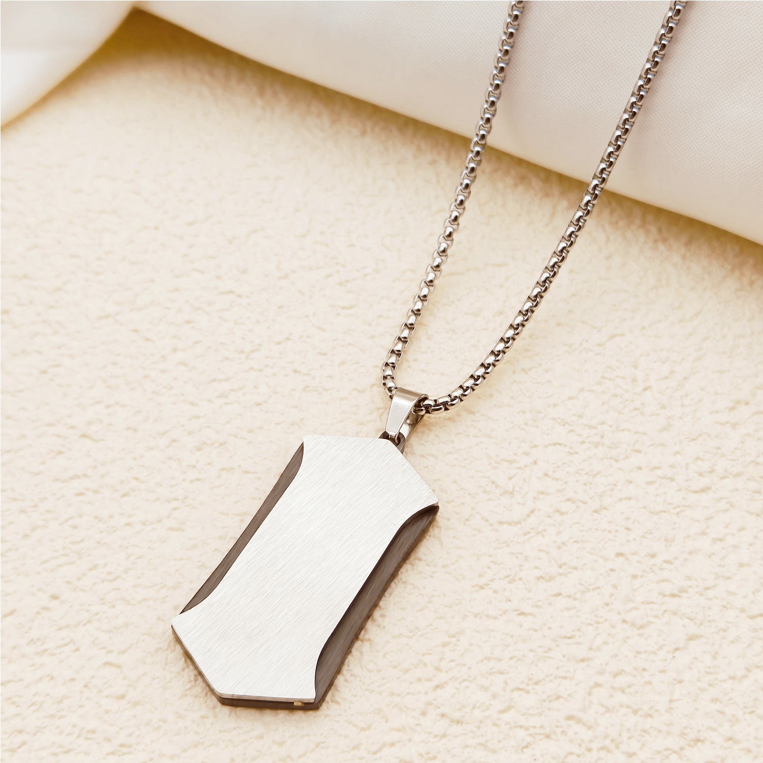 Stainless Steel Geometric Pendant Necklace