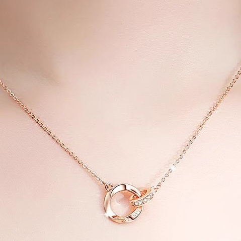 M�bius Ring Sterling Silver Couple Necklace