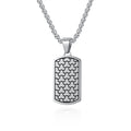 Military Style Football Texture Steel Pendant Necklace