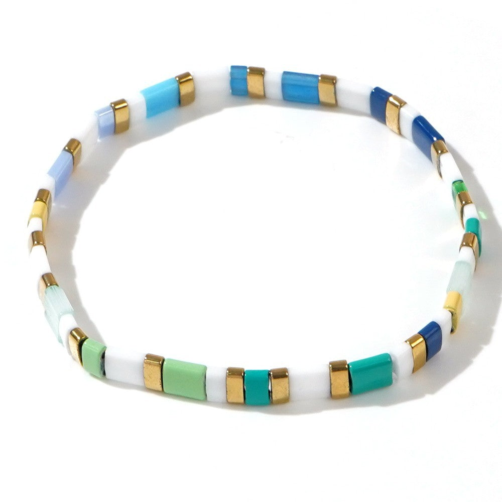 Handwoven Glass Bead Ethnic Bracelet